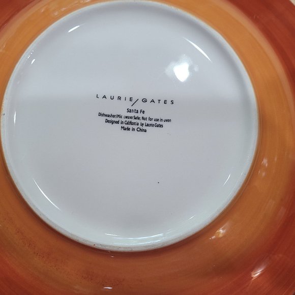 Laurie Gates 9 3/4" Salad Luncheon Plate Santa Fe Brown & Gold EUC - Picture 4 of 5